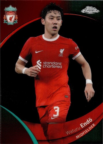 Wataru Endo 2023 Topps Liverpool Cromo