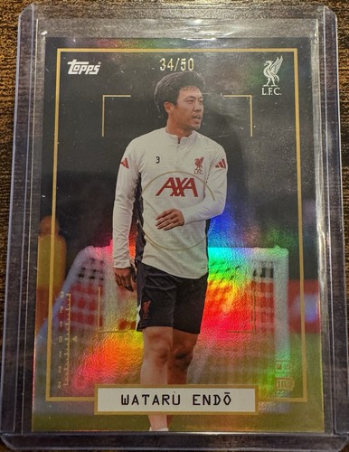Wataru Endo 2025 Topps Liverpool Focus 34/50