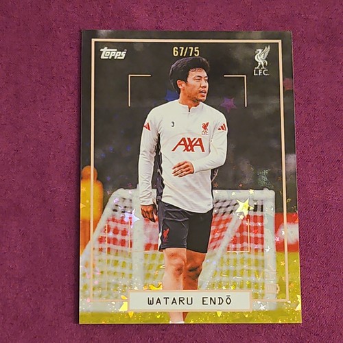 Wataru Endo 2025 Topps Liverpool Focus /75