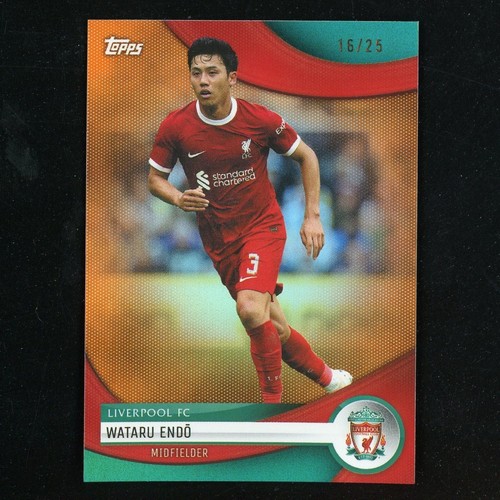Wataru Endo 2023 Topps Liverpool Team Set Orange 16/25