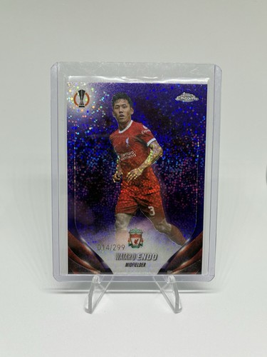 Wataru Endo 2023 Topps UEFA Club Competitions Purple Foil /299