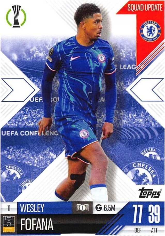 Wesley Fofana 2024 Topps Match Attax UEFA Club Competitions Extra