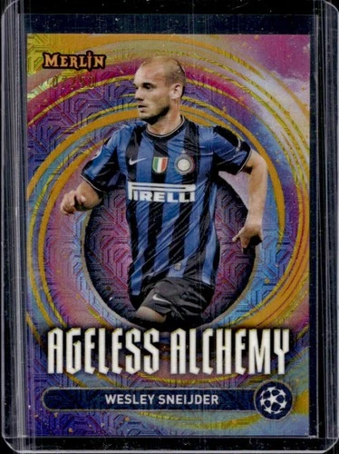 Wesley Sneijder 2024 Topps Merlin Chrome Gold Mojo /50