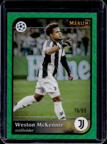 Weston McKennie 2024 Topps Merlin Chrome Green Refractor /99