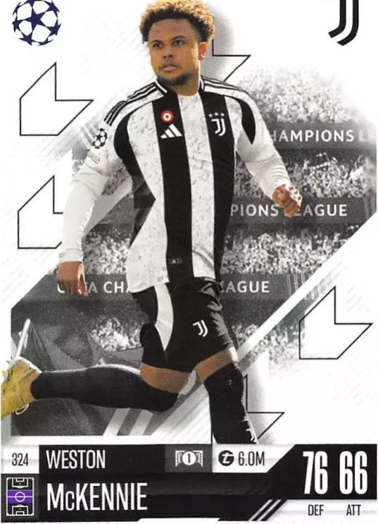 Weston McKennie 2024 Topps Match Attax UEFA Club Competitions