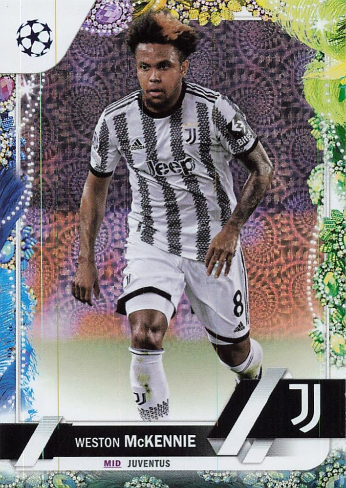 Weston McKennie 2022 Topps UEFA Club Competitions Carnaval Edition