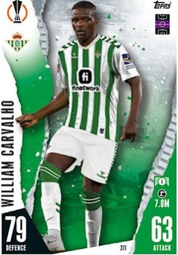 William Carvalho 2023 Topps Match Attax UEFA Club Competitions
