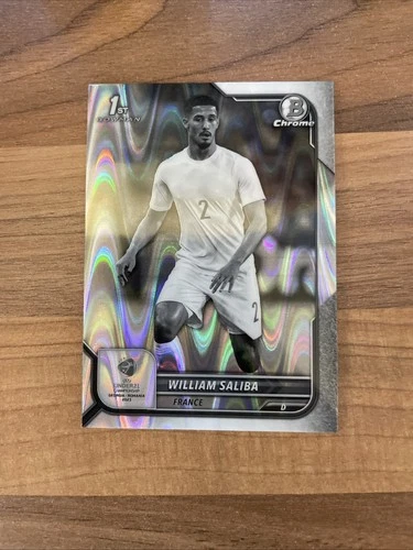 William Saliba 2023 Topps Bowman Chrome Raywave