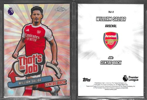 William Saliba 2026 Topps Chrome EPL