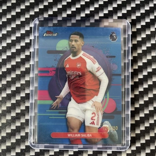William Saliba 2026 Topps Finest Blue Refractor /150