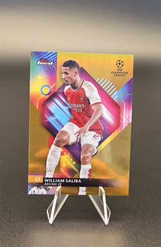 William Saliba 2023 Topps Finest Gold /50