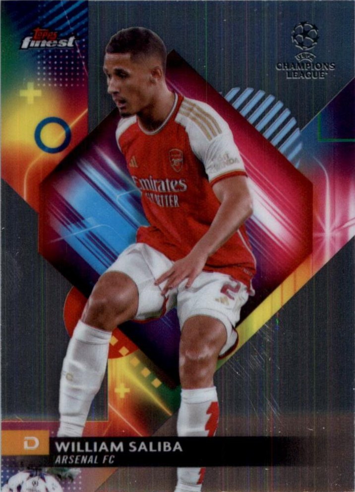 William Saliba 2023 Topps Finest UEFA Club Competitions