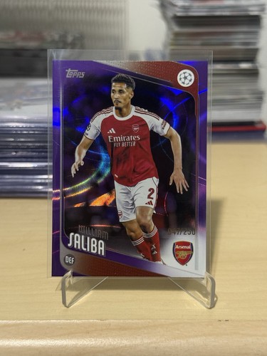 William Saliba 2025 Topps Flagship Purple /250