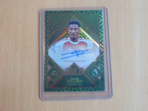 William Saliba 2025 Topps Gold Premier League Gold 31/75
