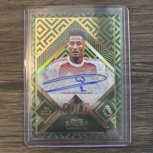 William Saliba 2025 Topps Gold Premier League Gold /75