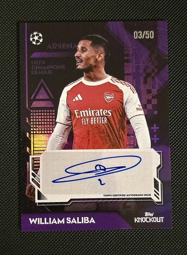 William Saliba 2025 Topps Knockout 03/50