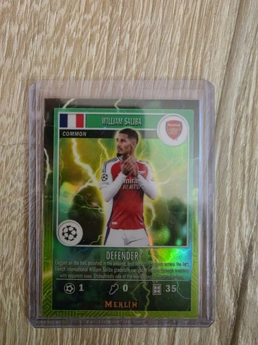 William Saliba 2025 Topps Merlin Chrome Green
