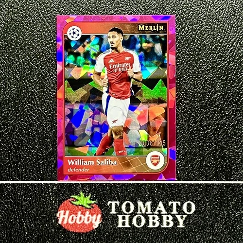 William Saliba 2024 Topps Merlin Chrome Magenta Atomic Refractor /125