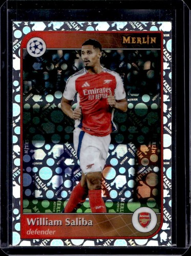 William Saliba 2024 Topps Merlin Chrome Vintage Refractor #12
