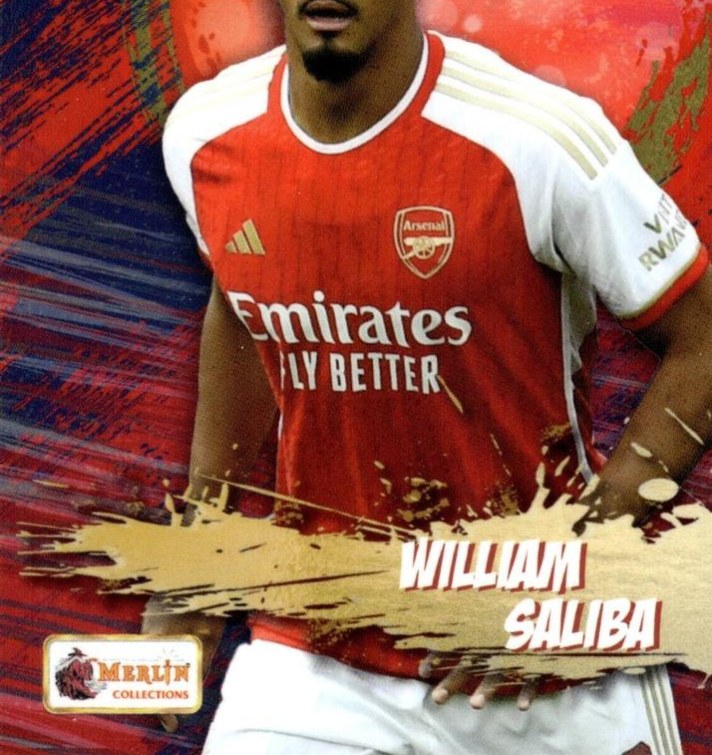 William Saliba 2023 Topps Merlin Heritage UEFA Club Competitions
