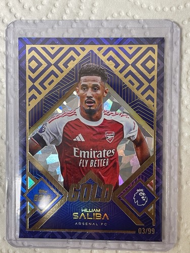 William Saliba 2024 Topps Premier League Gold /99