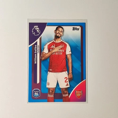 William Saliba 2026 Topps Premier League Premium Blue /3