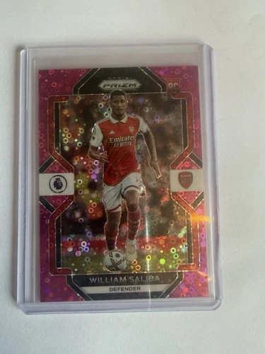 William Saliba 2022 Panini Prizm Premier League Pink Prizm /99