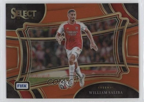 William Saliba 2023 Panini Select FIFA Orange Prizm 37/49