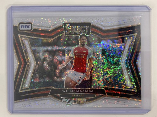 William Saliba 2024 Panini Select FIFA White Sparkle
