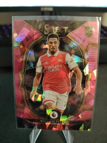 William Saliba 2022 Panini Select Pink Ice Prizm