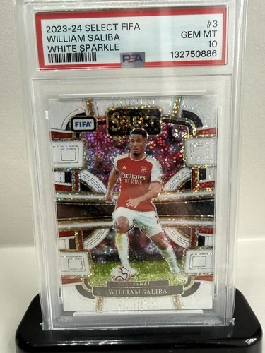 William Saliba 2023 Panini Select White Sparkle