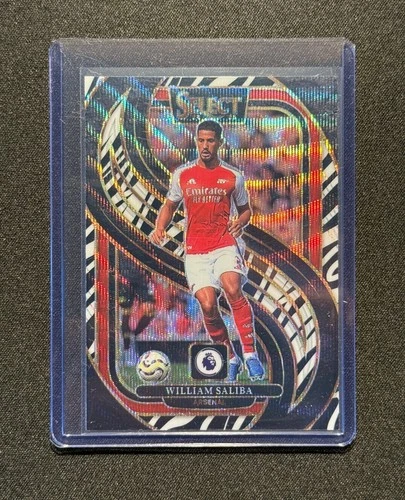 William Saliba 2024 Panini Select Zebra Print Prizm