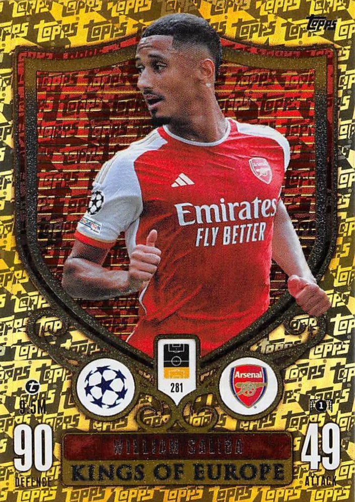 William Saliba 2023 Topps Match Attax UEFA Club Competitions Extra