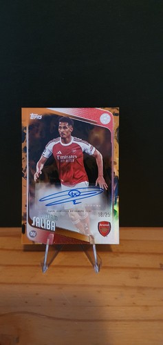 William Saliba 2025 Topps UEFA Club Competitions Orange Inferno /25