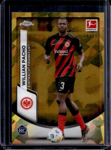 Willian Pacho 2023 Topps Chrome Bundesliga Sapphire Gold Refractor /50