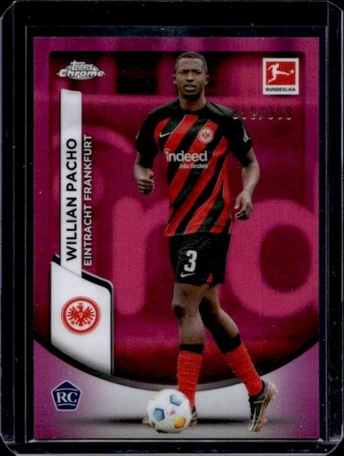 Willian Pacho 2023 Topps Chrome Magenta Refractor /399