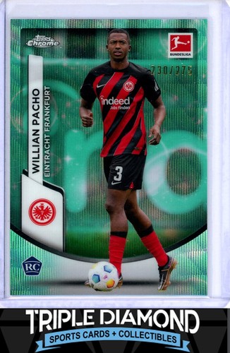 Willian Pacho 2023 Topps Cromo Bundesliga Aqua Wave /275