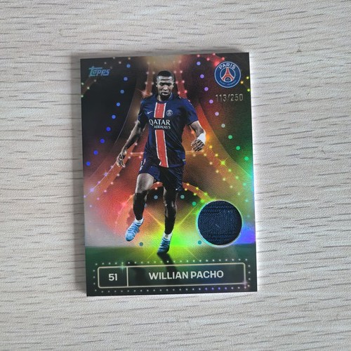Willian Pacho 2024 Topps PSG Team Set Blue /250