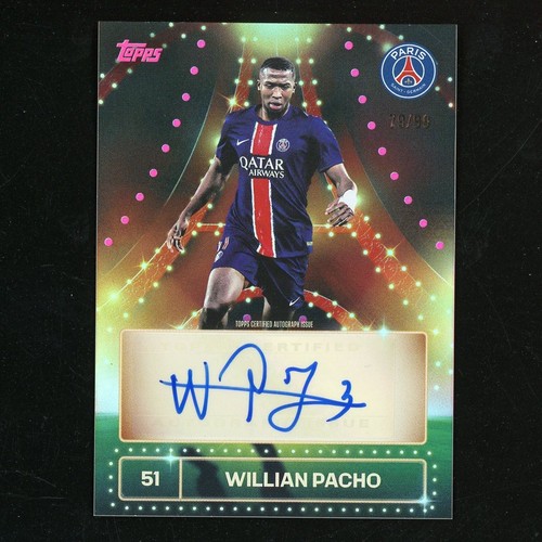 Willian Pacho 2024 Topps PSG Team Set Pink /99