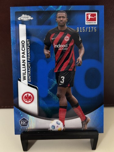 Willian Pacho 2023 Topps Chrome Bundesliga Blue Wave Refractor 30/175