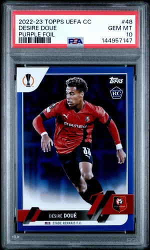 Wish Doue 2022 Topps UEFA Club Competitions Purple Foil /75