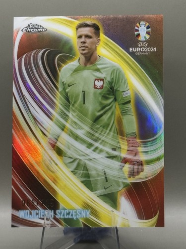 Wojciech Szczesny 2024 Topps Chrome Euro 2020 Yellow /125