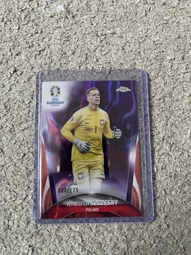 Wojciech Szczesny 2024 Topps Chrome Euro 2024 Purple Lava /175