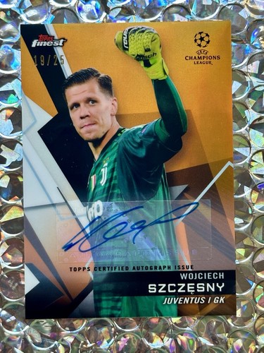 Wojciech Szczesny 2018 Topps Finest Orange Neon Refractor /25