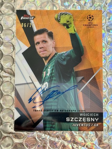 Wojciech Szczesny 2017 Topps Finest Orange Wave /25