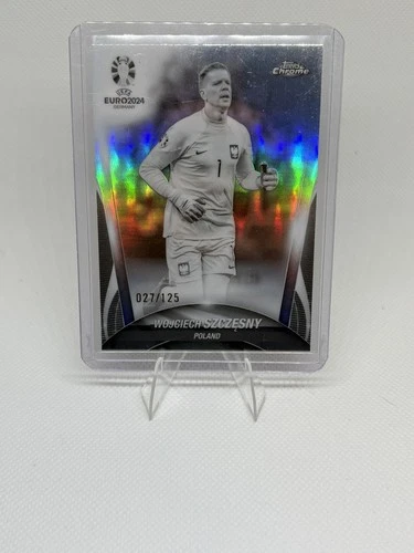 Wojciech Szczęsny 2024 Topps Chrome UEFA EURO Black and White /125