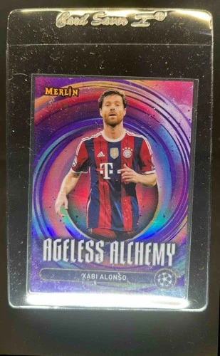 Xabi Alonso 2024 Topps Merlin Chrome UEFA Purple Mojo /15