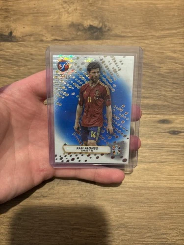Xabi Alonso 2023 Topps Pristine Road to UEFA Euro 2024 Blue Refractor /75