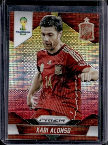 Xabi Alonso 2014 Panini Prizm FIFA World Cup Brazil Yellow and Red Pulsar #173