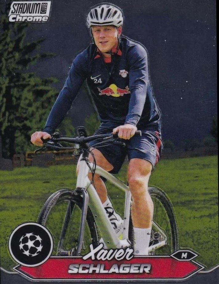 Xaver Schlager 2023 Topps Stadium Club Chrome UEFA Champions League